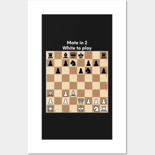 Chess puzzle. Mate in 2. White to play Posters and Art